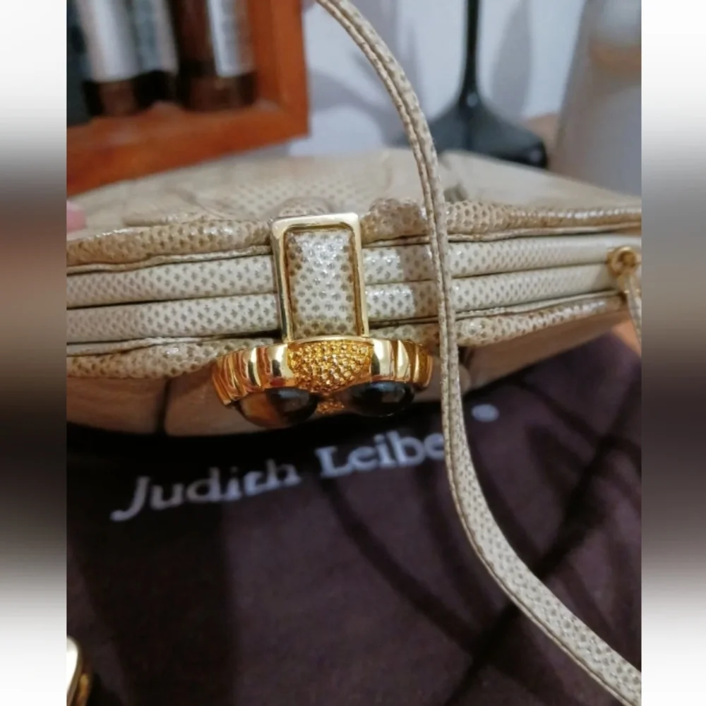 Judith Leiber Vintage    Snakeskin, reptile leather clutch, crossbody